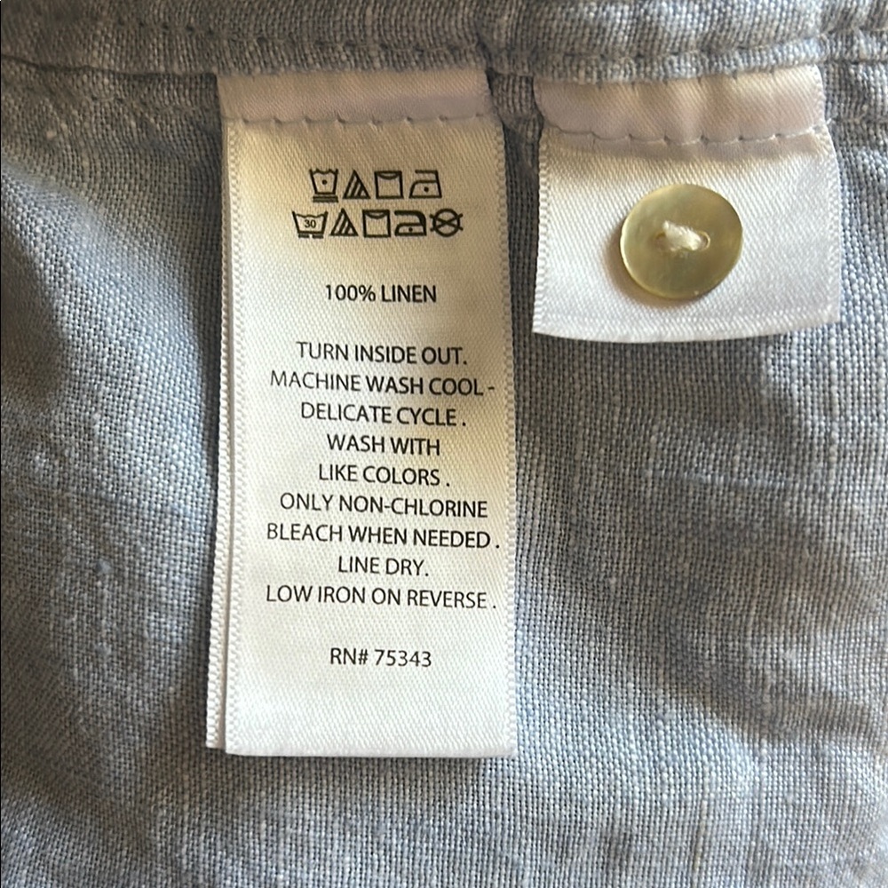 Beachy Blue Button-Up Shirt Dress - Picture 7 of 7